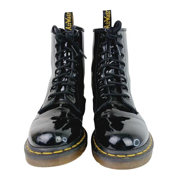 Dr. Martens Women's SZ 8 1460 Women's Patent Leather Lace Up Boots in Black - Picture 5 of 9